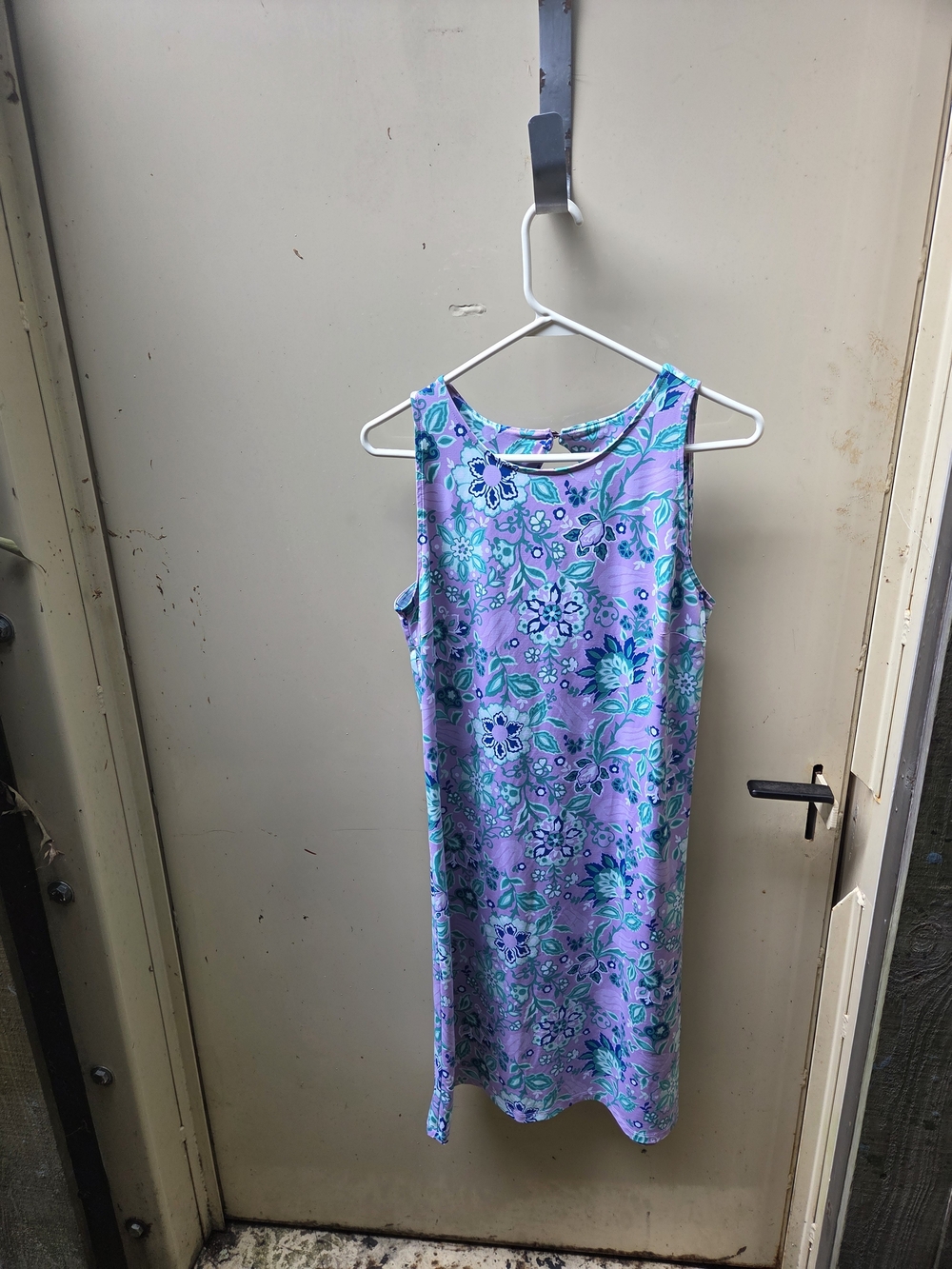 Talbots Women's Lavender Floral Tank Dress
